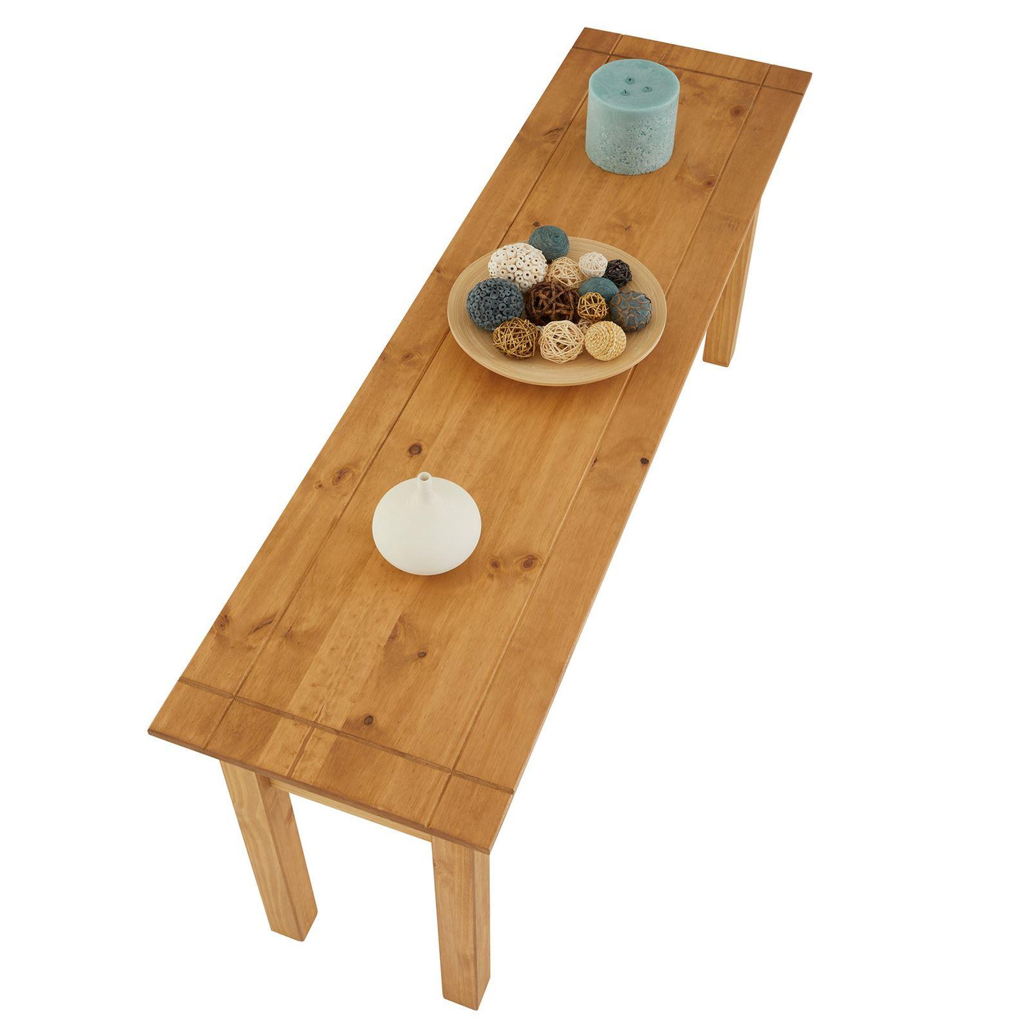 Voir la diapositive 5 : IDIMEX Table console CANCUN meuble d'appoint en bois avec 3 tiroirs, en pin massif finition teintée/cirée