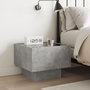 Voir la diapositive 4 : VIDAXL Table de chevet avec LED infini gris beton 40x40x30 cm