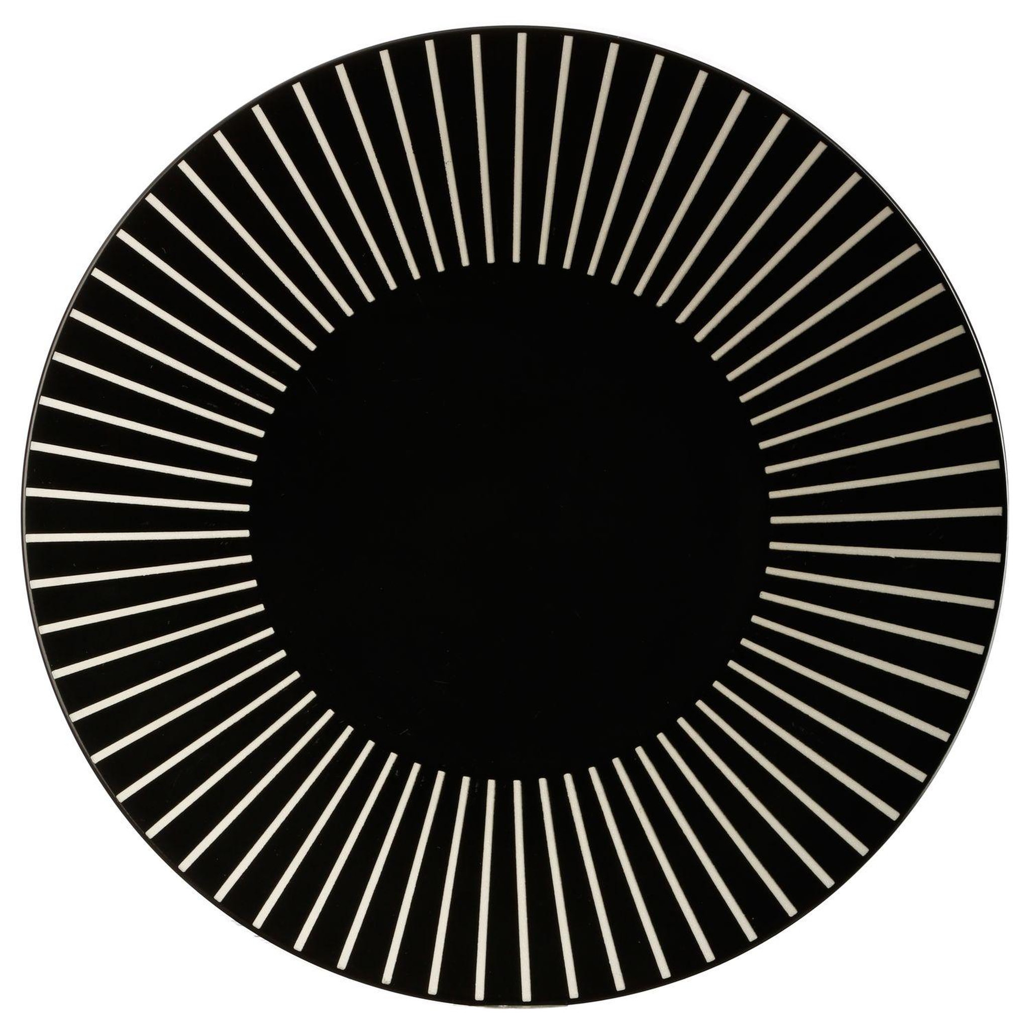 ATMOSPHERA Assiette plate sun - diam. 27 cm - noir
