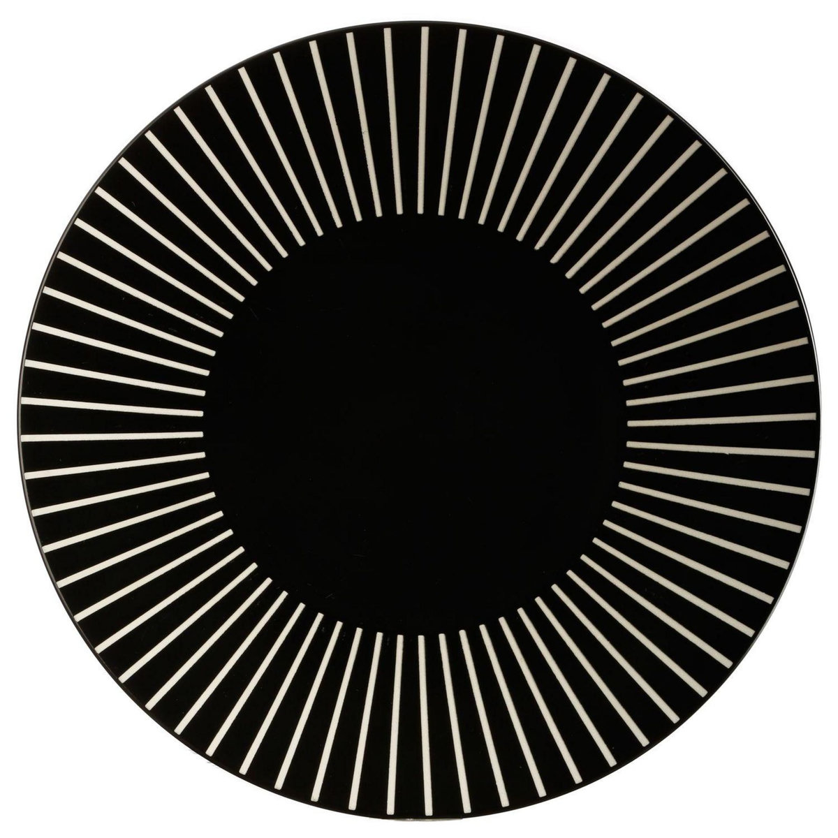 ATMOSPHERA Assiette plate Sun - Diam. 27 cm - Noir