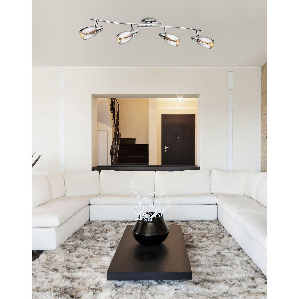 GLOBO Plafonnier design Carson - Argent chromé