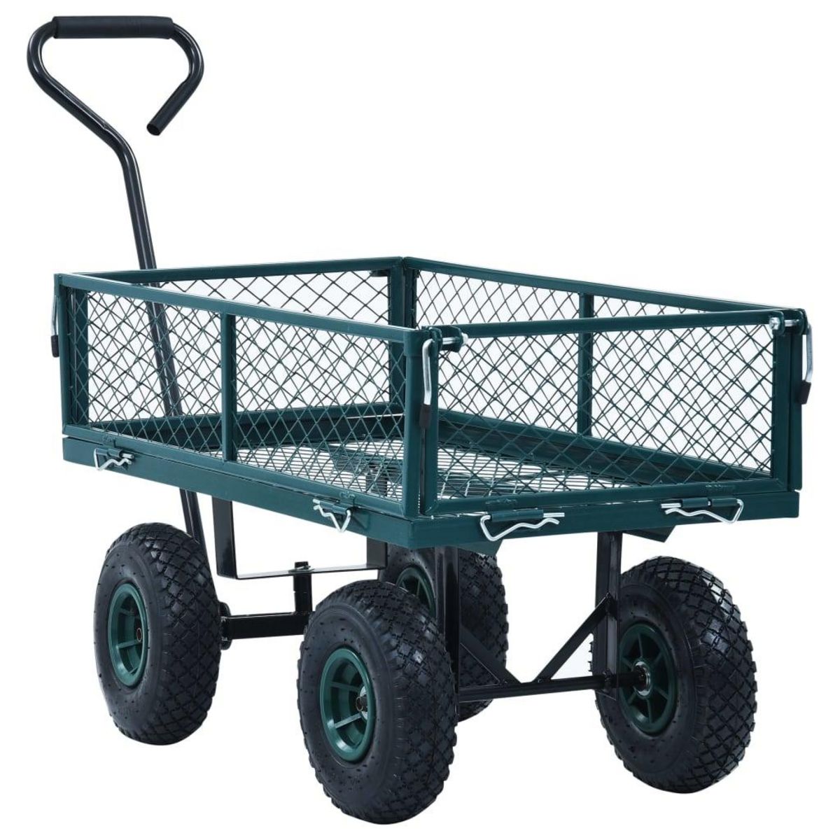 VIDAXL Chariot a main de jardin Vert 250 kg