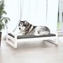 Voir la diapositive 3 : VIDAXL Lit pour chien Blanc 105,5x75,5x28 cm Bois de pin solide