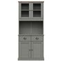 Voir la diapositive 5 : VIDAXL Buffet haut VIGO gris 78x40x175 cm bois massif de pin