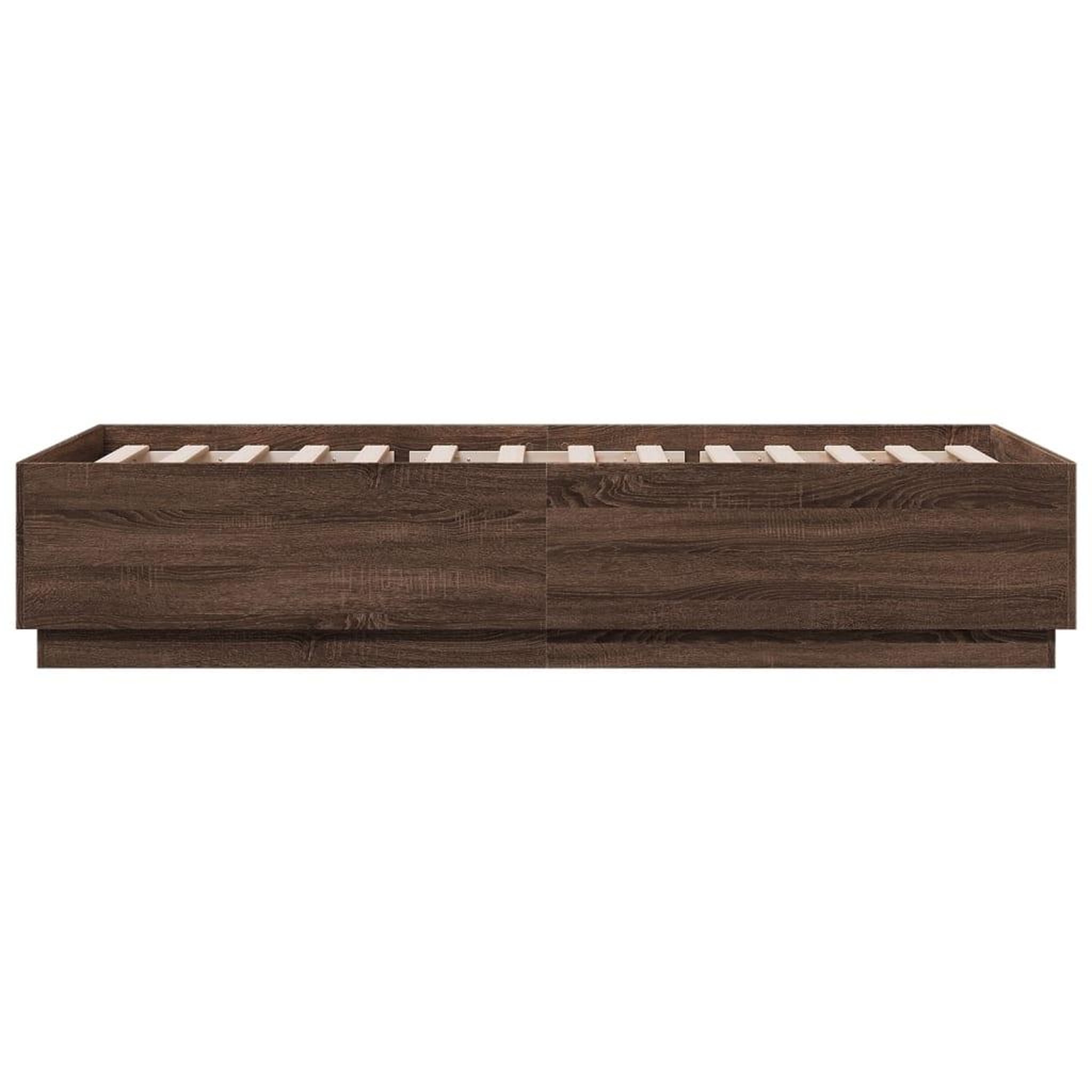 Voir la diapositive 5 : VIDAXL Cadre de lit sans matelas chene marron 90x200 cm