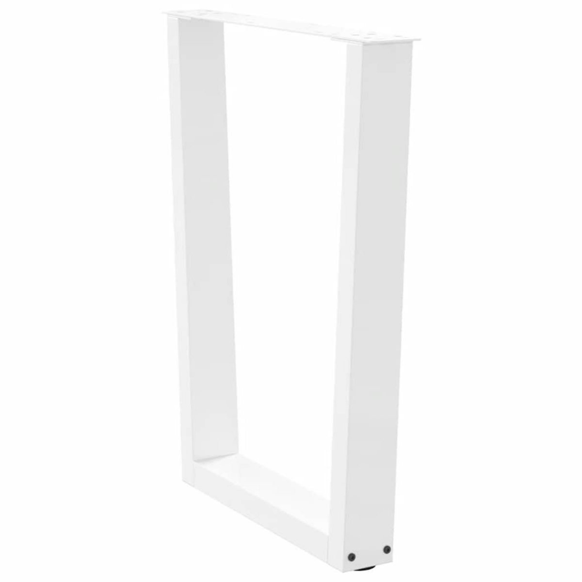 VIDAXL Pieds de table a manger forme V 2pcs blanc 60x(72-73,3)cm acier