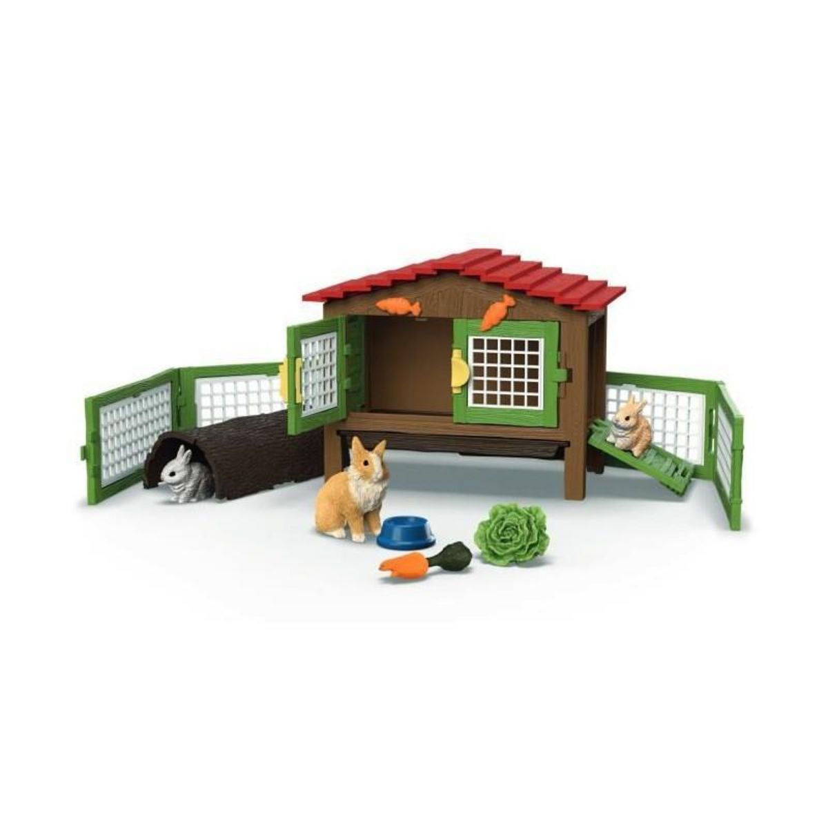 Schleich Coffret Clapier a Lapins, SCHLEICH 42728 Farm World, Des 4 ans