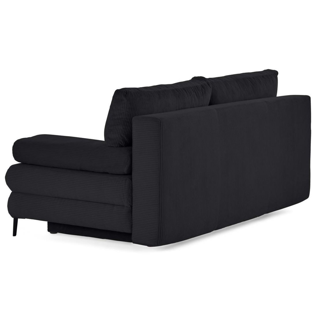 BEST MOBILIER Elton - canapé 3 places convertible avec coffre en velours côtelé