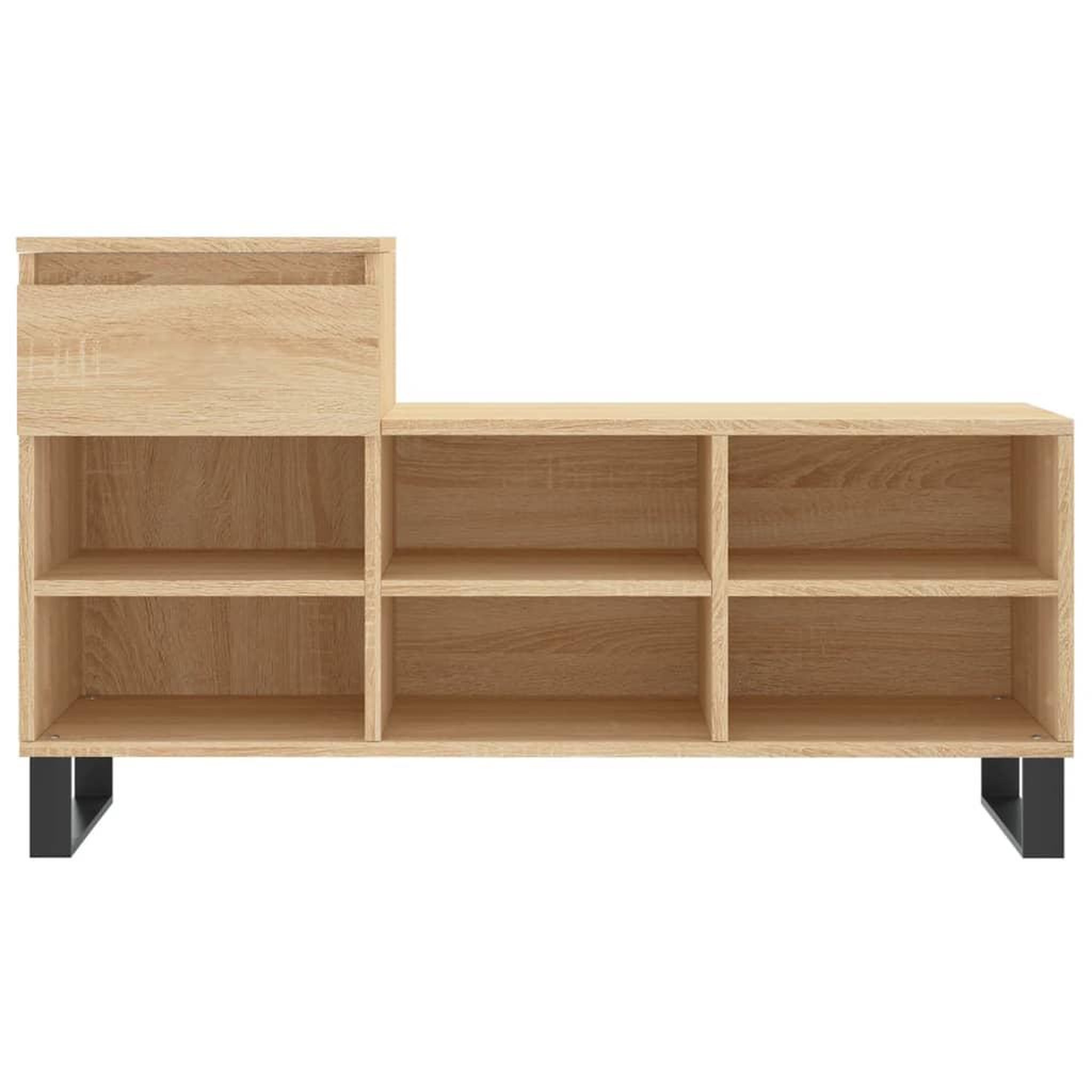 Voir la diapositive 5 : VIDAXL Armoire a chaussures Chene sonoma 102x36x60cm Bois d'ingenierie