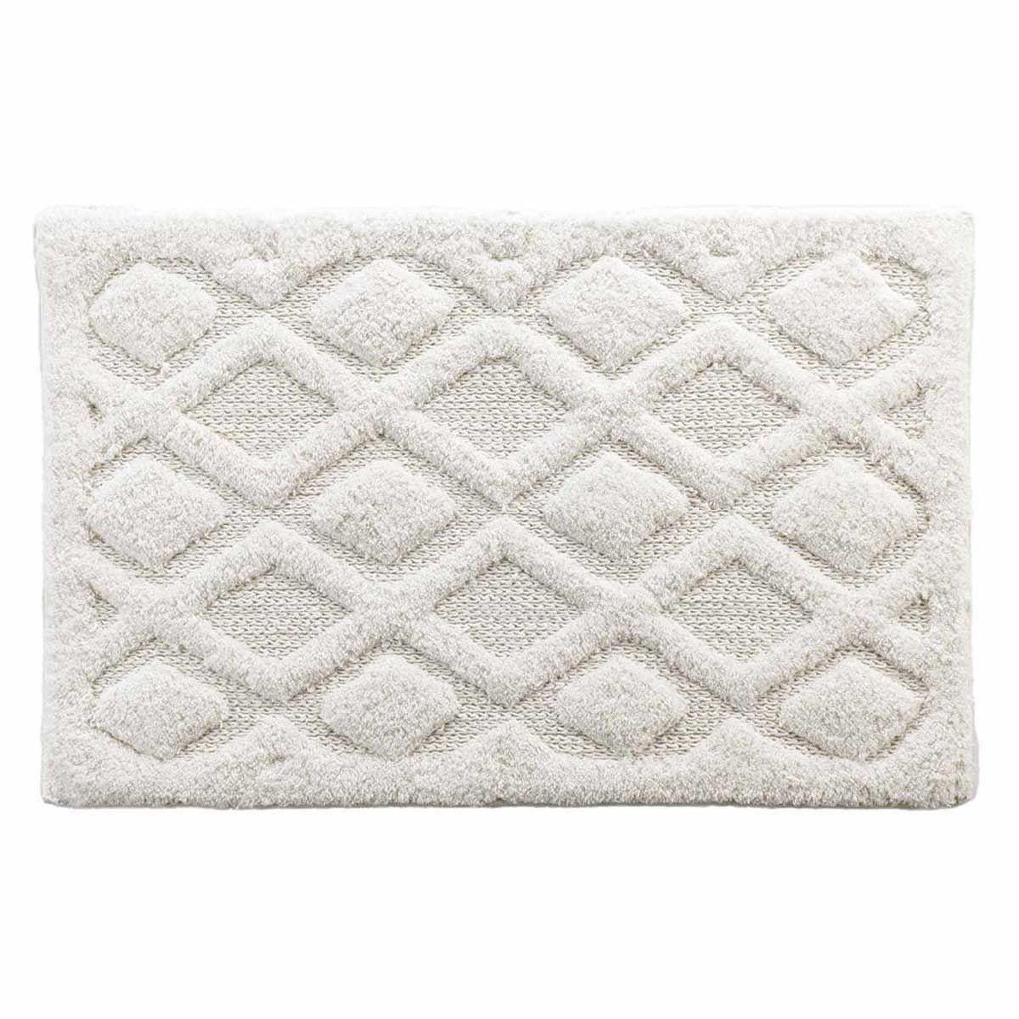 Douceur d'Intérieur Tapis de bain jacquard  nemesis  50x80cm blanc