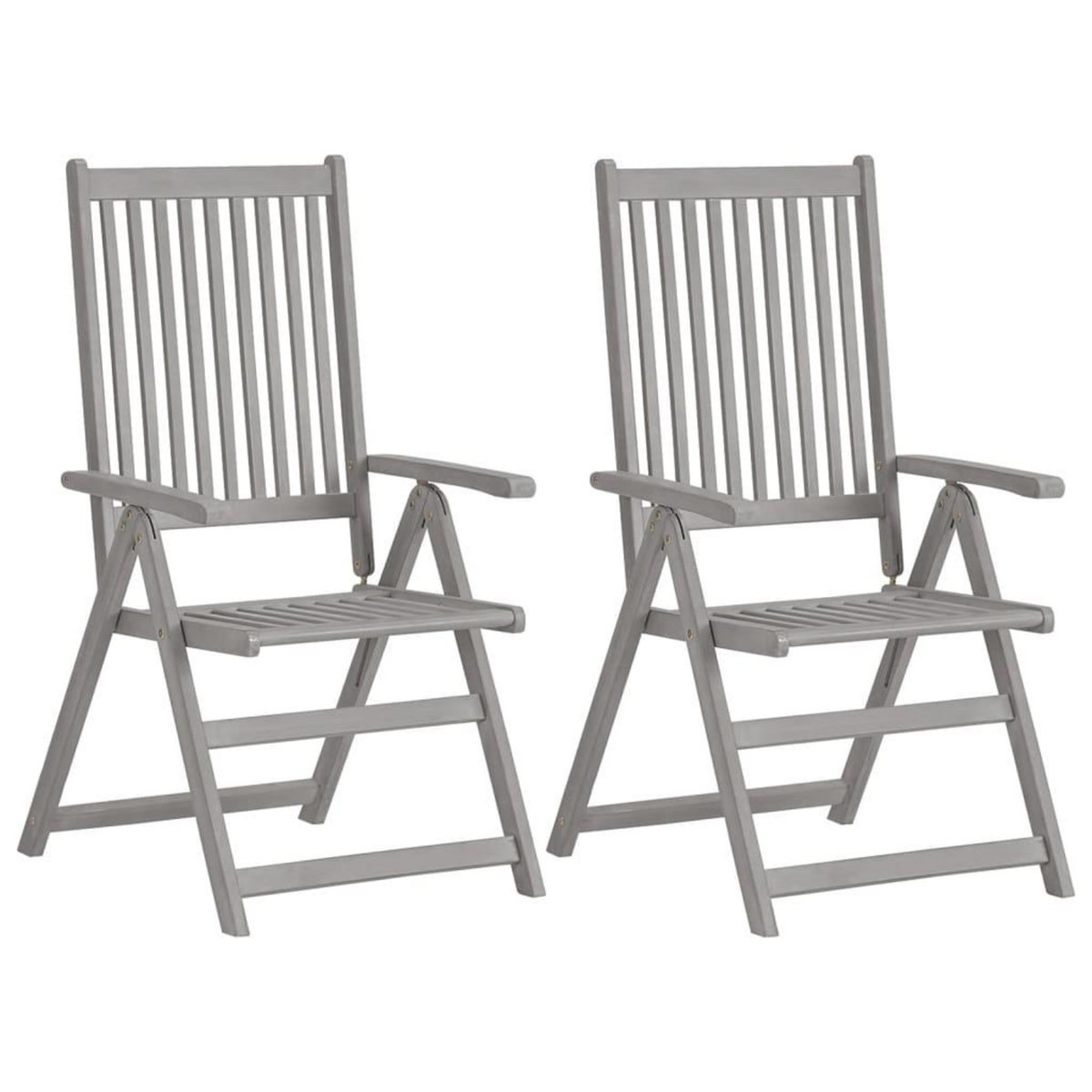 VIDAXL Chaises inclinables de jardin lot de 4 et coussins Bois acacia