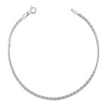 L'ATELIER D'AZUR Bracelet Or Blanc Maille Haricot - Femme