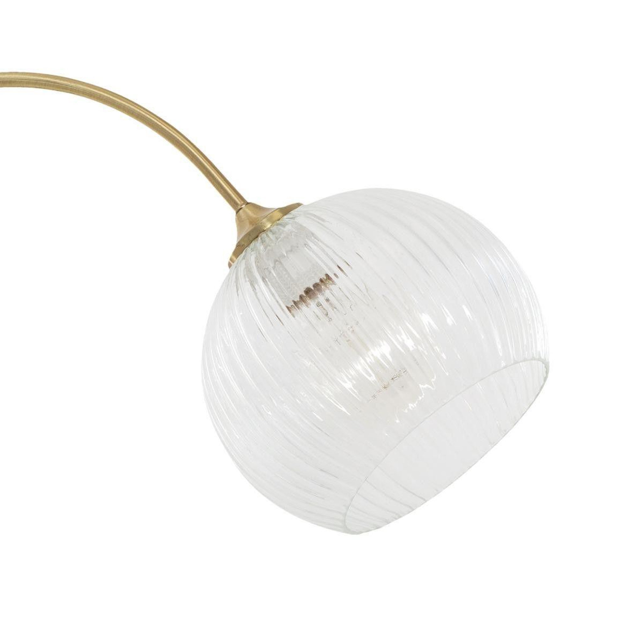 Voir la diapositive 2 : ATMOSPHERA Lampadaire en verre & marbre  laye  150cm or