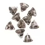RICO DESIGN 140 petites cloches en métal argenté 3 cm