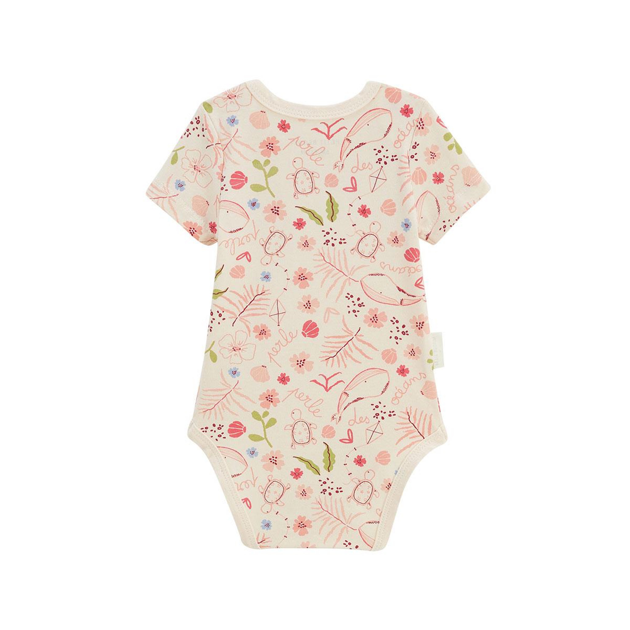 Voir la diapositive 3 : Petit Béguin Lot de 2 bodies bébé manches courtes Santa Giulia