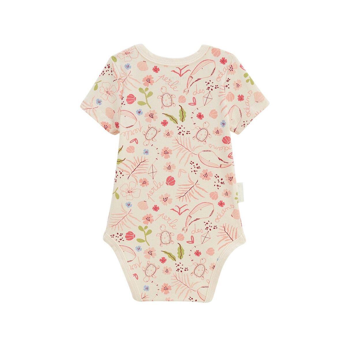 Petit Béguin Lot de 2 bodies bébé manches courtes Santa Giulia