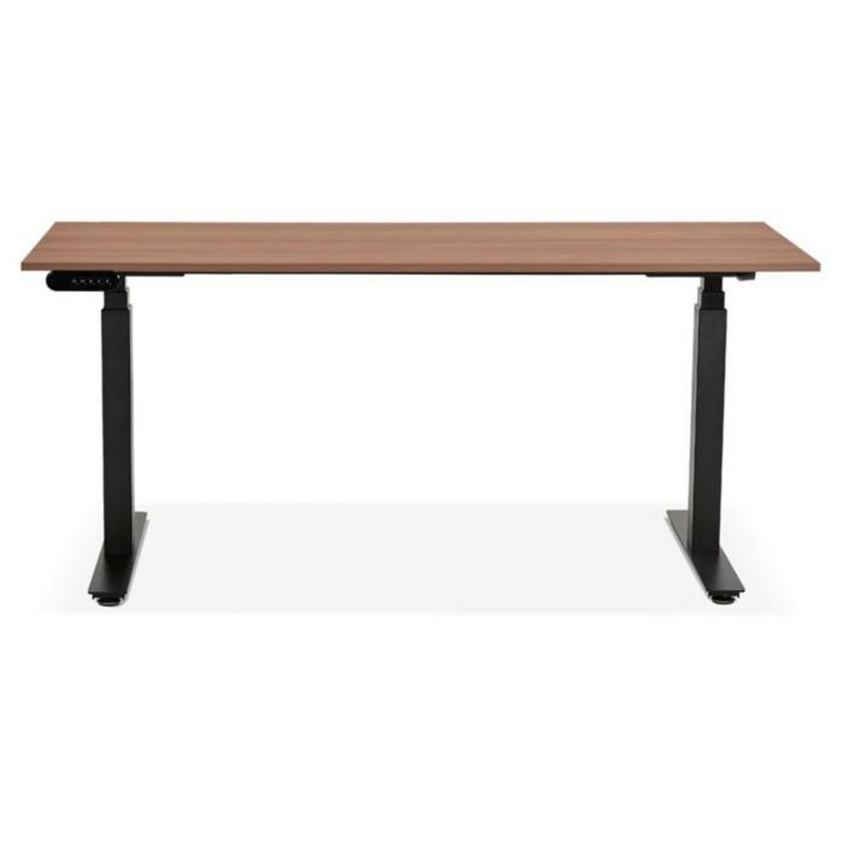 Paris Prix Bureau Ergonomique Réglable  Électrique  160cm Noyer & Noir