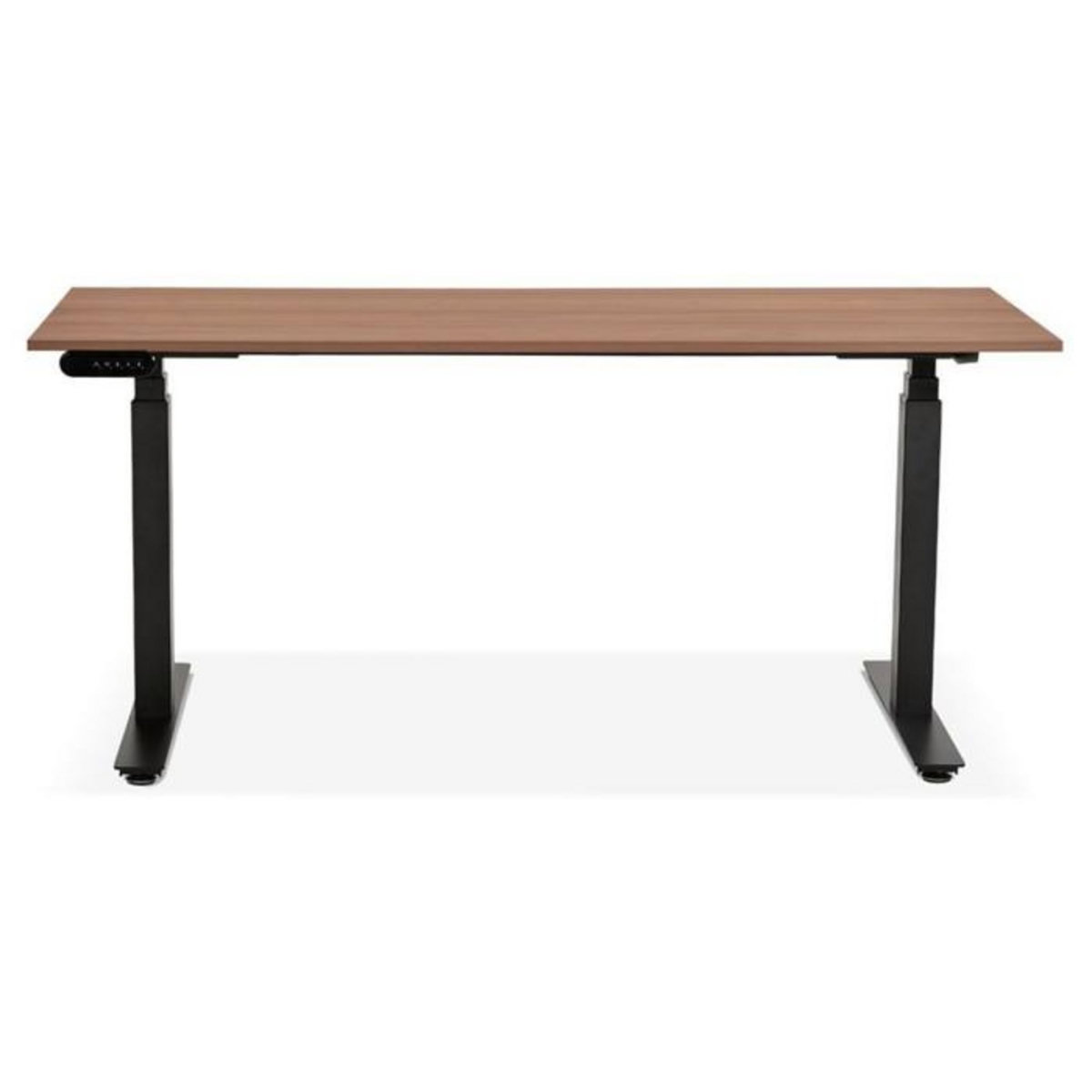 Paris Prix Bureau Ergonomique Réglable  Électrique  160cm Noyer & Noir