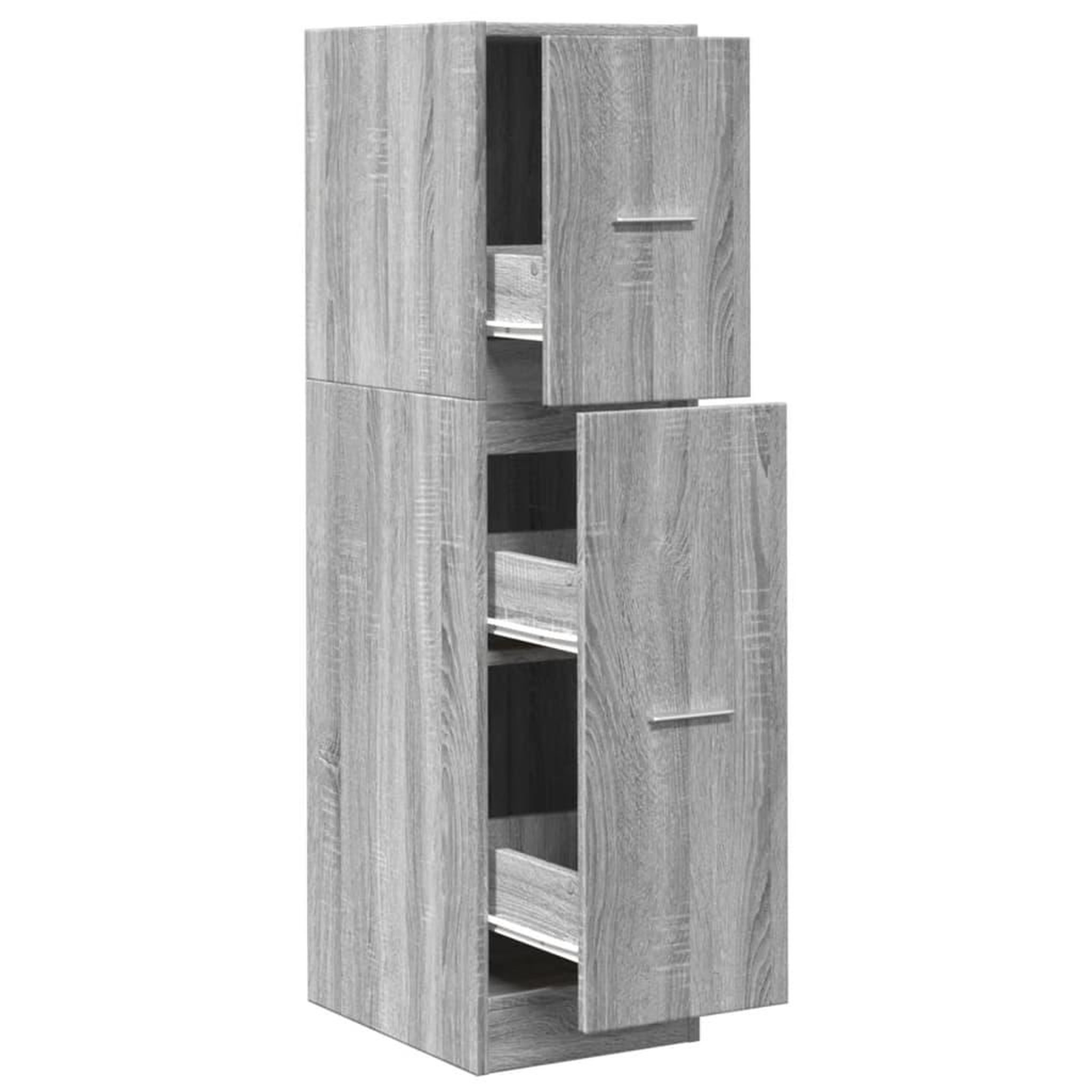 Voir la diapositive 2 : VIDAXL Armoire apothicaire sonoma gris 30x41x118 cm bois d'ingenierie