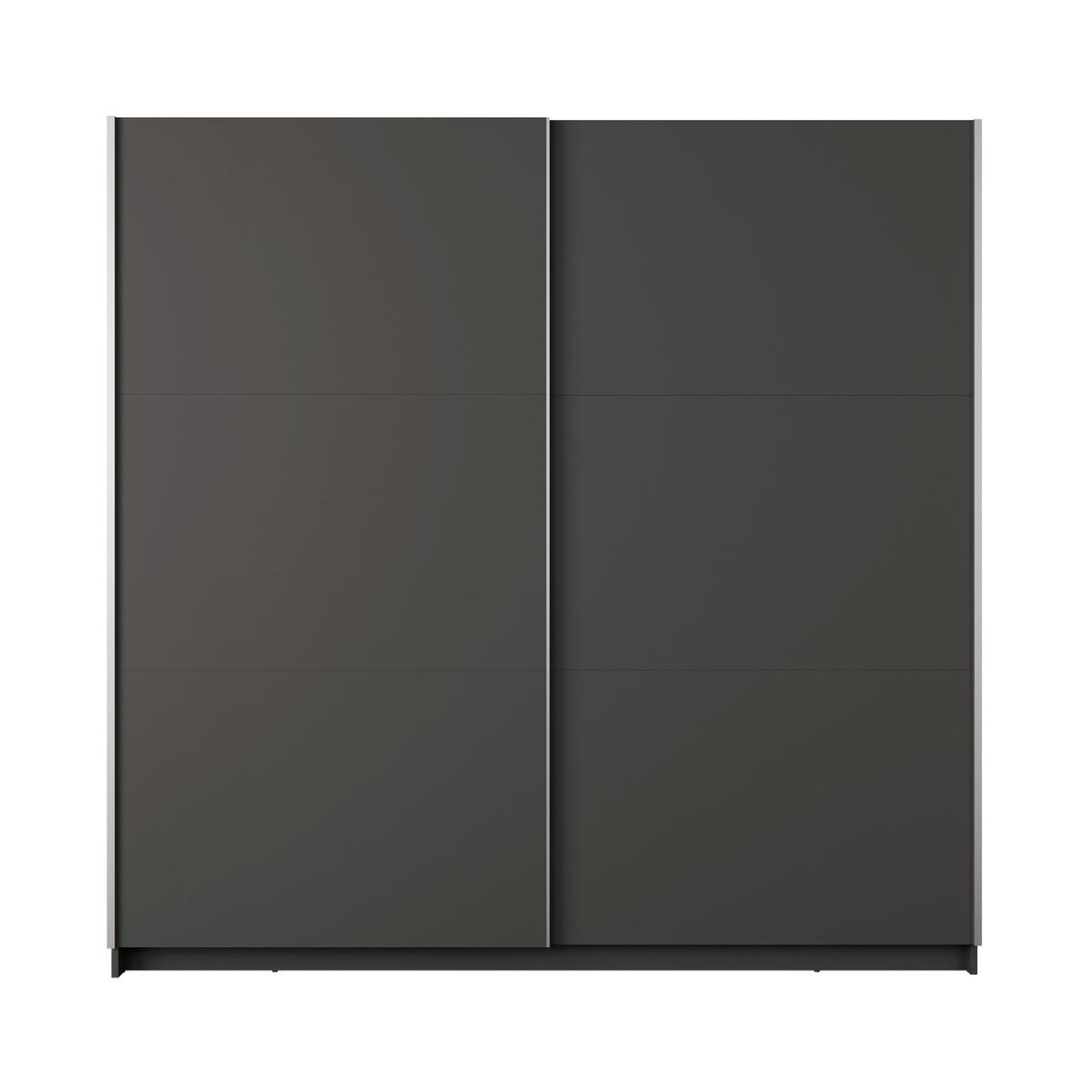 Voir la diapositive 5 : JLC KREATION Armoire dressing grise avec portes coulissantes 150cm kas