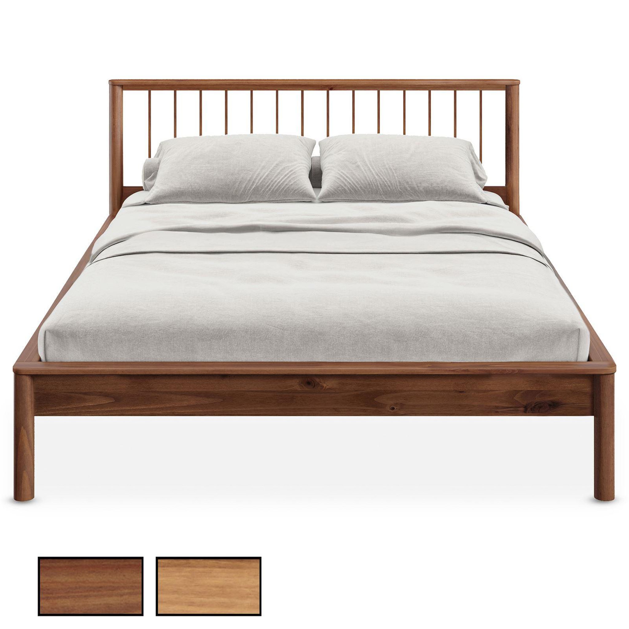 IDIMEX Lit avec sommier apoana en bois massif. Coloris disponibles : Marron