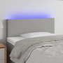 Voir la diapositive 1 : VIDAXL Tete de lit a LED Gris clair 80x5x78/88 cm Tissu