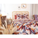 Home collection Parure housse de couette 100% microfibre 72gsm exuberance. Coloris disponibles : Blanc