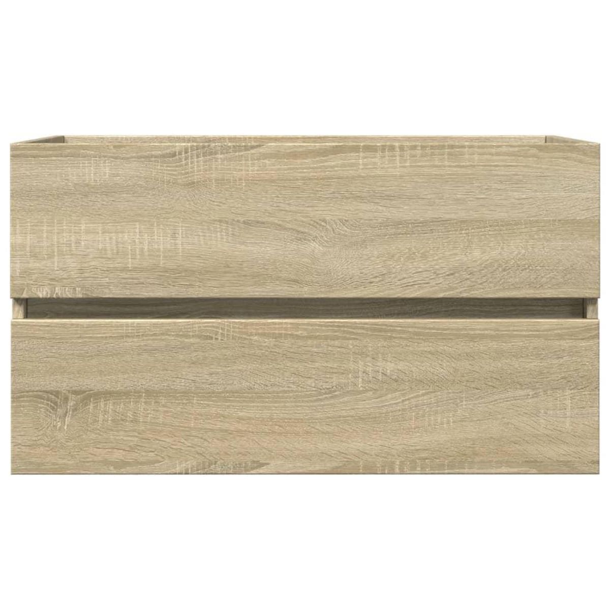 VIDAXL Ensemble de meubles de bain 2pcs ceramique et bois d'ingenierie