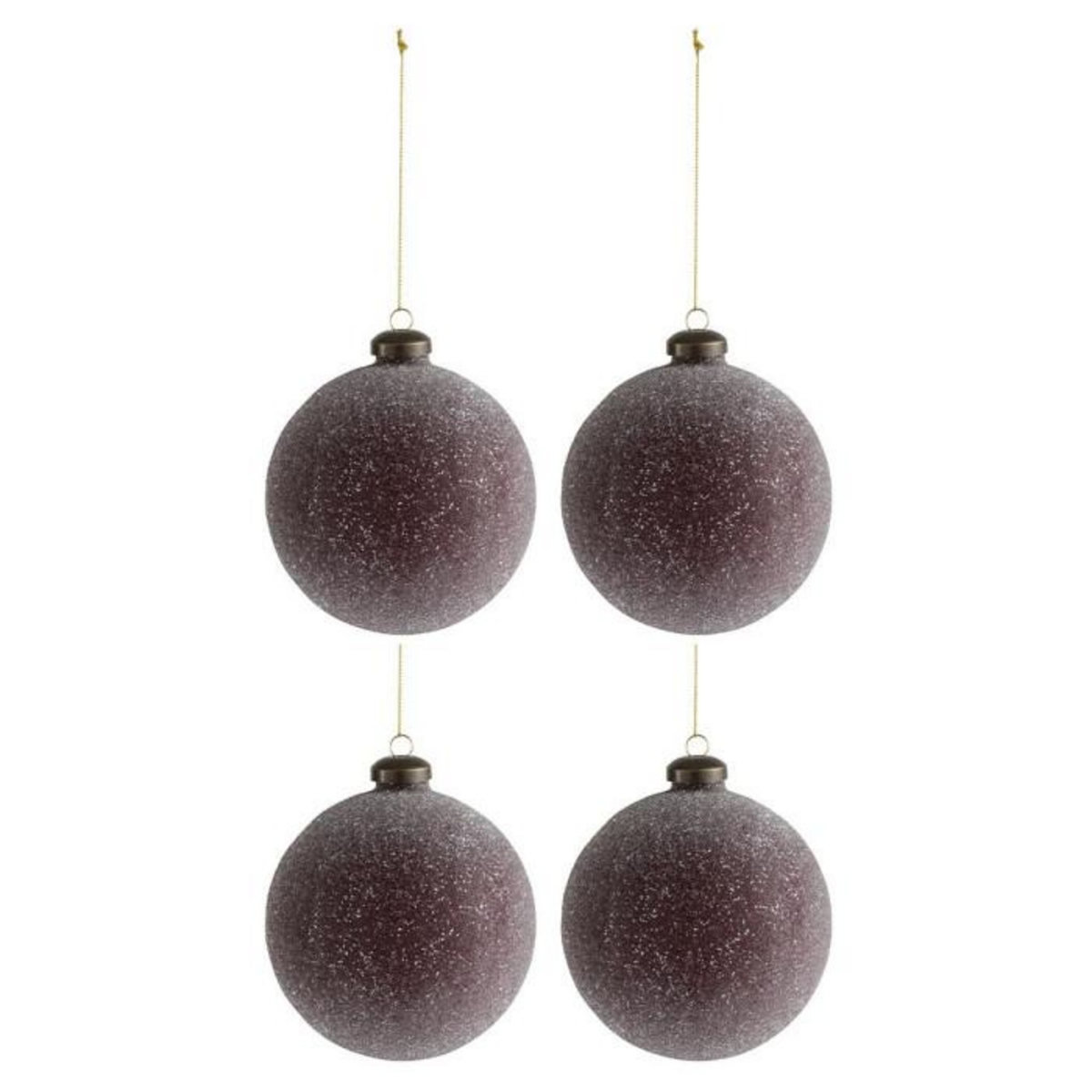 Paris Prix Lot de 4 Boules de Noël  Perles  10cm Bordeaux