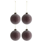 Paris Prix Lot de 4 Boules de Noël  Perles  10cm Bordeaux