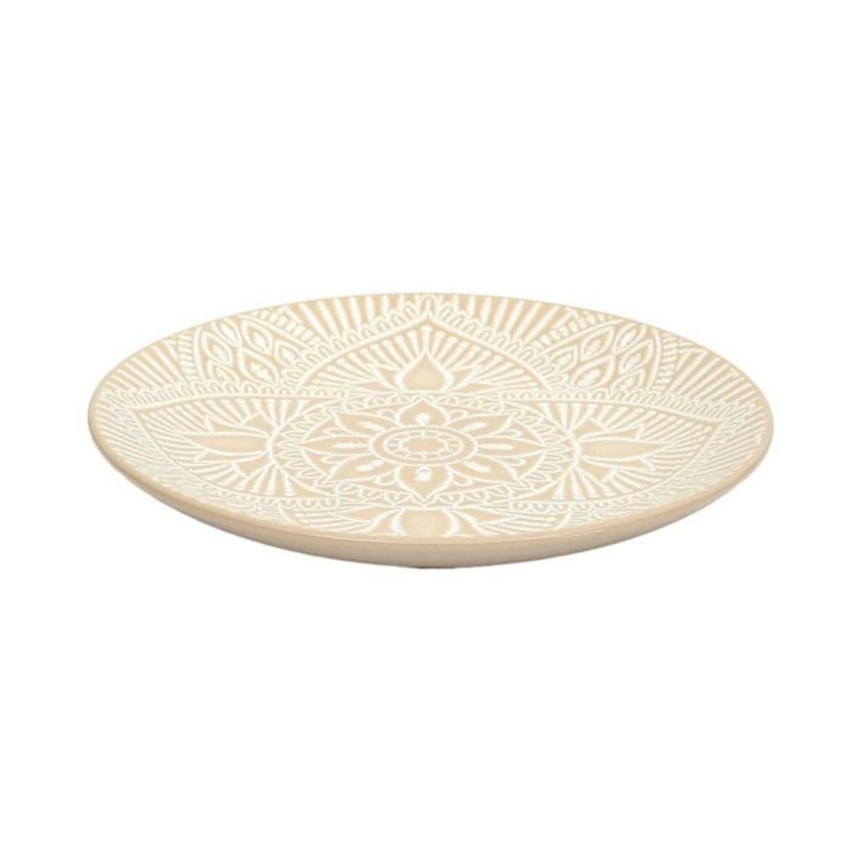 Paris Prix Lot de 6 Assiettes à Dessert  Sahara  19cm Beige