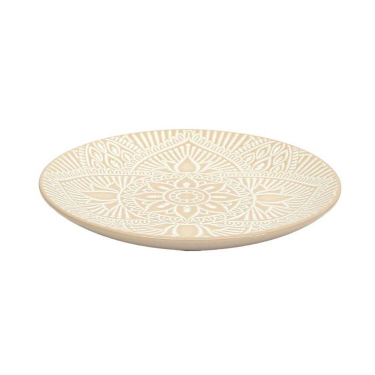 Paris Prix Lot de 6 Assiettes à Dessert  Sahara  19cm Beige