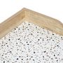 Voir la diapositive 3 : Paris Prix Bureau Design Effet  Terrazzo  84cm Blanc & Naturel