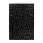 Voir la diapositive 1 : Paris Prix Tapis Géométrique à Poils Longs  Bijou  Noir & Argent