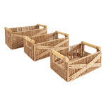 ATMOSPHERA Lot de 3 Caisses Déco  Eugène  36cm Naturel