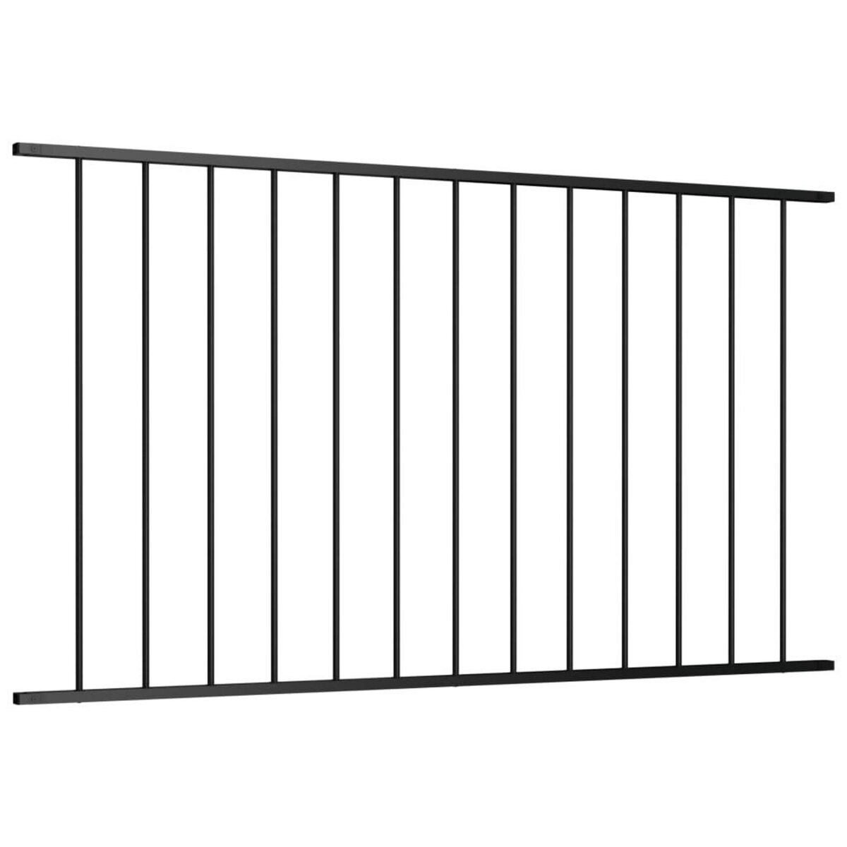 VIDAXL Panneau de cloture Acier enduit de poudre 1,7x1,25 m Noir