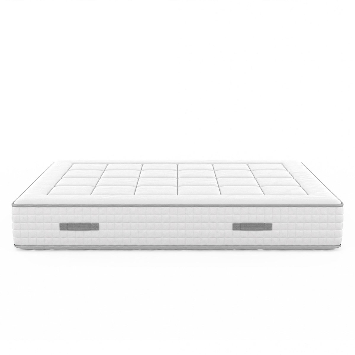 IDLITERIE Ensemble matelas ressorts 7 zones PALACIO + sommier en kit gris lattes flexibles 180 x 200 cm