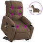Voir la diapositive 2 : VIDAXL Fauteuil inclinable de massage electrique Marron Tissu
