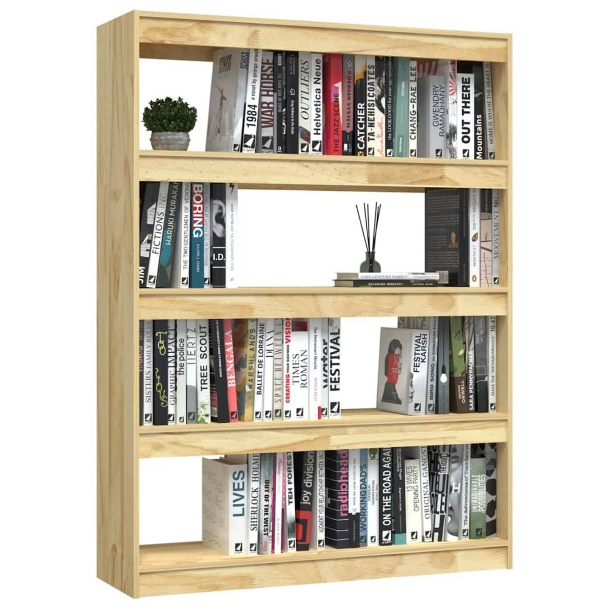 VIDAXL Bibliotheque/Separateur de piece 100x30x135,5 cm pin massif