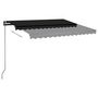 Voir la diapositive 4 : VIDAXL Auvent manuel retractable avec LED 3,5x2,5 m Anthracite