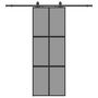 Voir la diapositive 2 : VIDAXL Porte coulissante kit quincaillerie noir 76x205 cm verre trempe