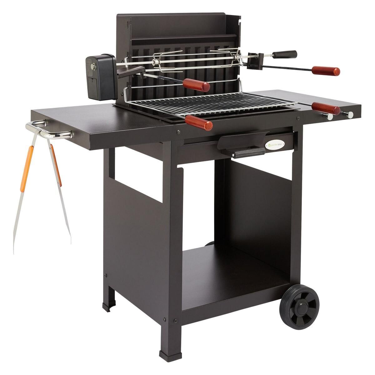 GARDENSTAR Barbecue au charbon de bois en acier VERTICAL