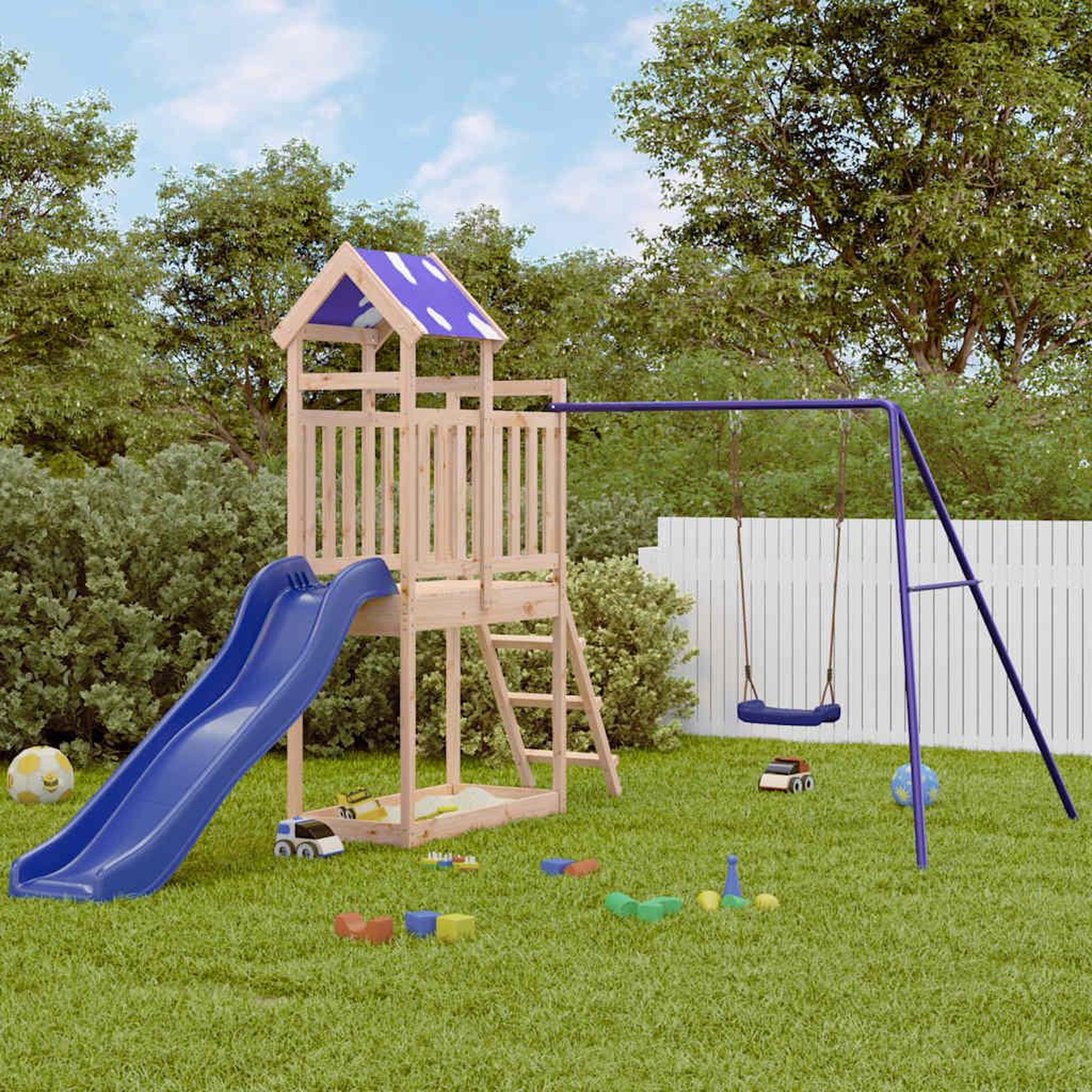 VIDAXL Aire de jeux d'exterieur bois de pin massif