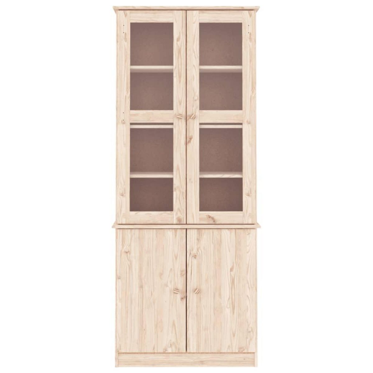 VIDAXL Vitrine en verre ALTA 77x35x186,5 cm bois de pin massif