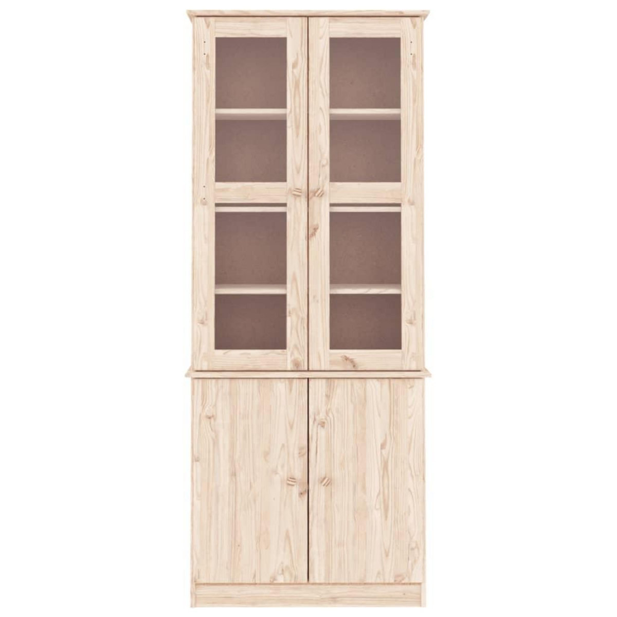 VIDAXL Vitrine en verre ALTA 77x35x186,5 cm bois de pin massif