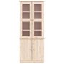 Voir la diapositive 3 : VIDAXL Vitrine en verre ALTA 77x35x186,5 cm bois de pin massif