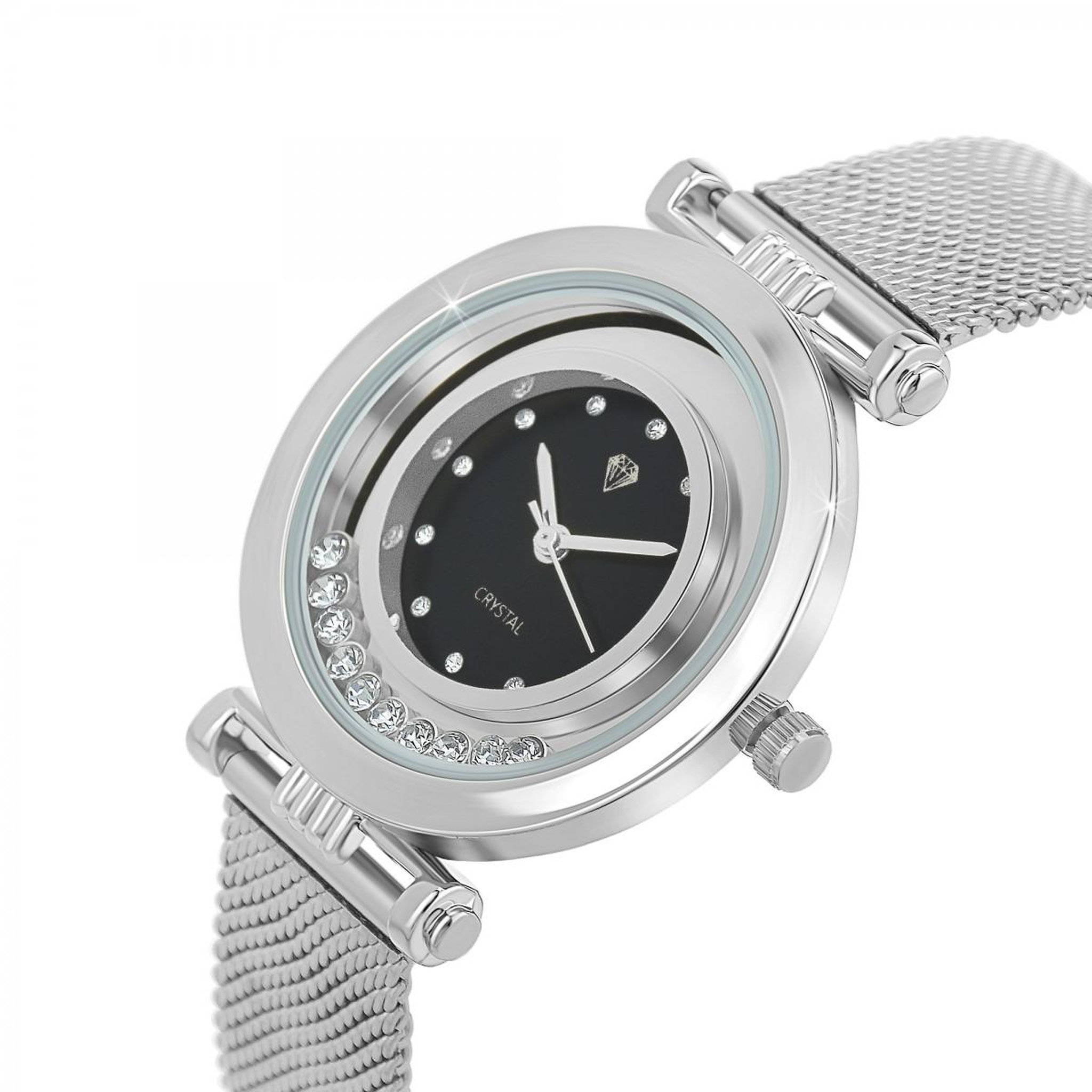 Voir la diapositive 3 : SC CRYSTAL Montre Ludivine élégante SC Crystal ornée de cristaux scintillants