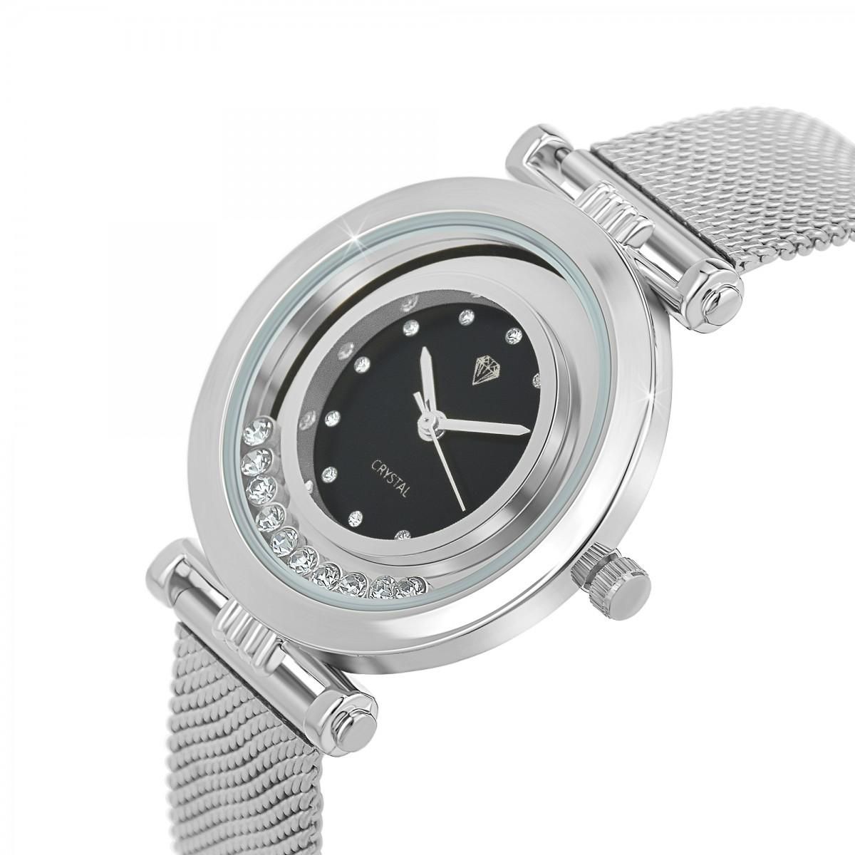 SC CRYSTAL Montre Ludivine élégante SC Crystal ornée de cristaux scintillants