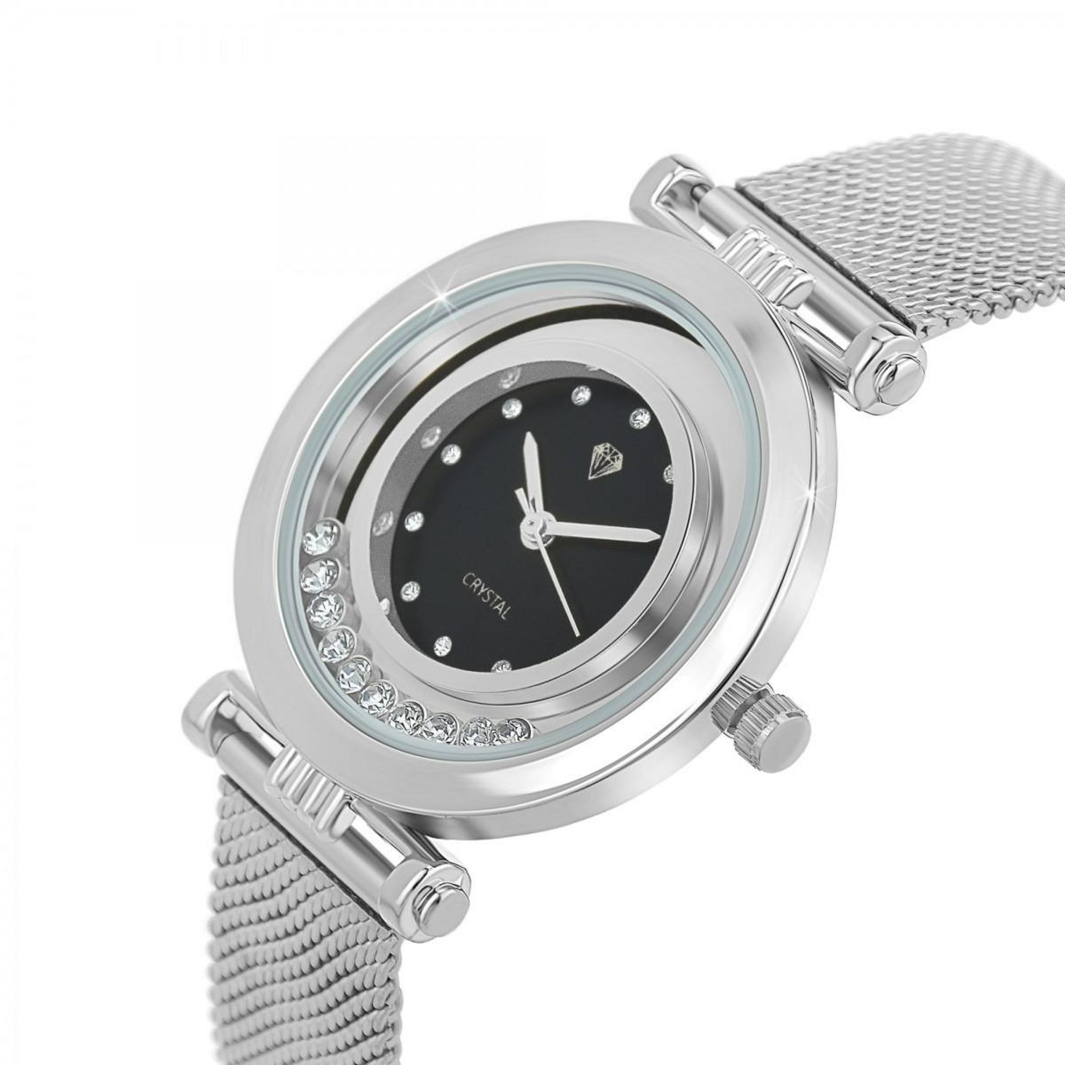 SC CRYSTAL Montre Ludivine élégante SC Crystal ornée de cristaux scintillants