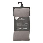 ATMOSPHERA Drap Housse bonnet 27 cm 100% Coton lavé. Coloris disponibles : Gris, Bleu, Blanc